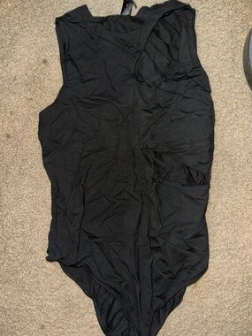 Black Sleeveless Bodysuit
